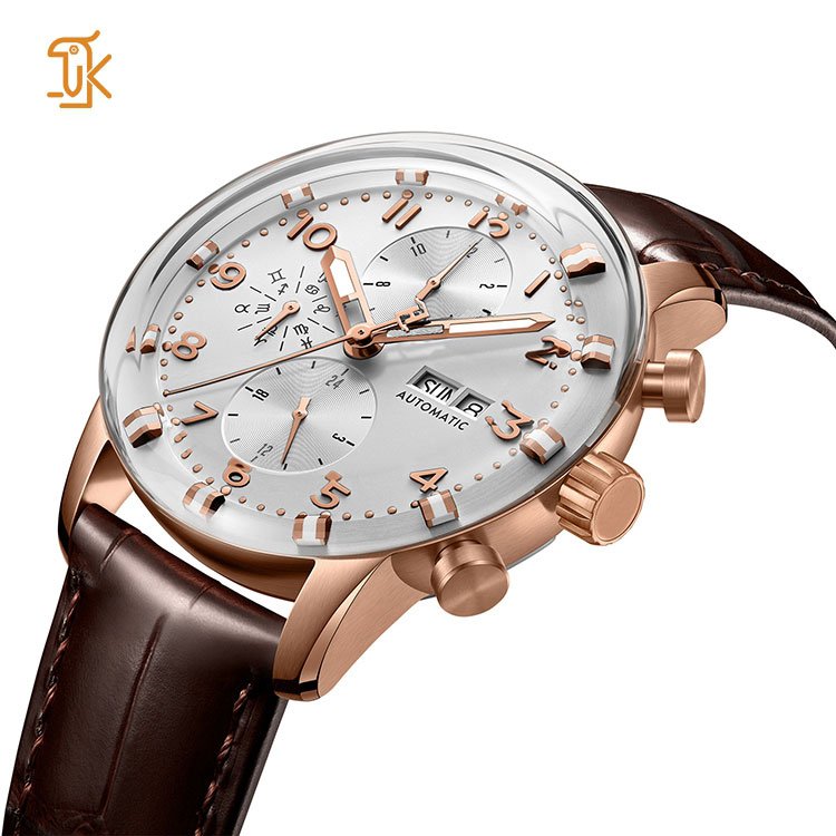Mens Fashion Mechanical Watches Business Automatic Wristwatch Stainless Steel Luminous Designer Clock Reojes De Hombre