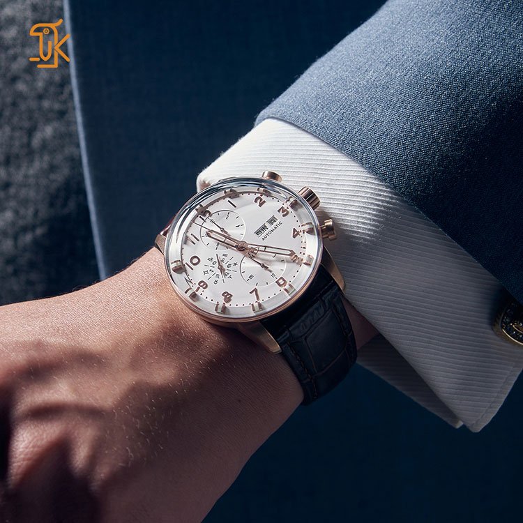 Mens Fashion Mechanical Watches Business Automatic Wristwatch Stainless Steel Luminous Designer Clock Reojes De Hombre