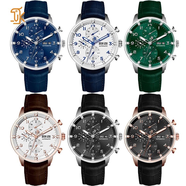 Mens Fashion Mechanical Watches Business Automatic Wristwatch Stainless Steel Luminous Designer Clock Reojes De Hombre