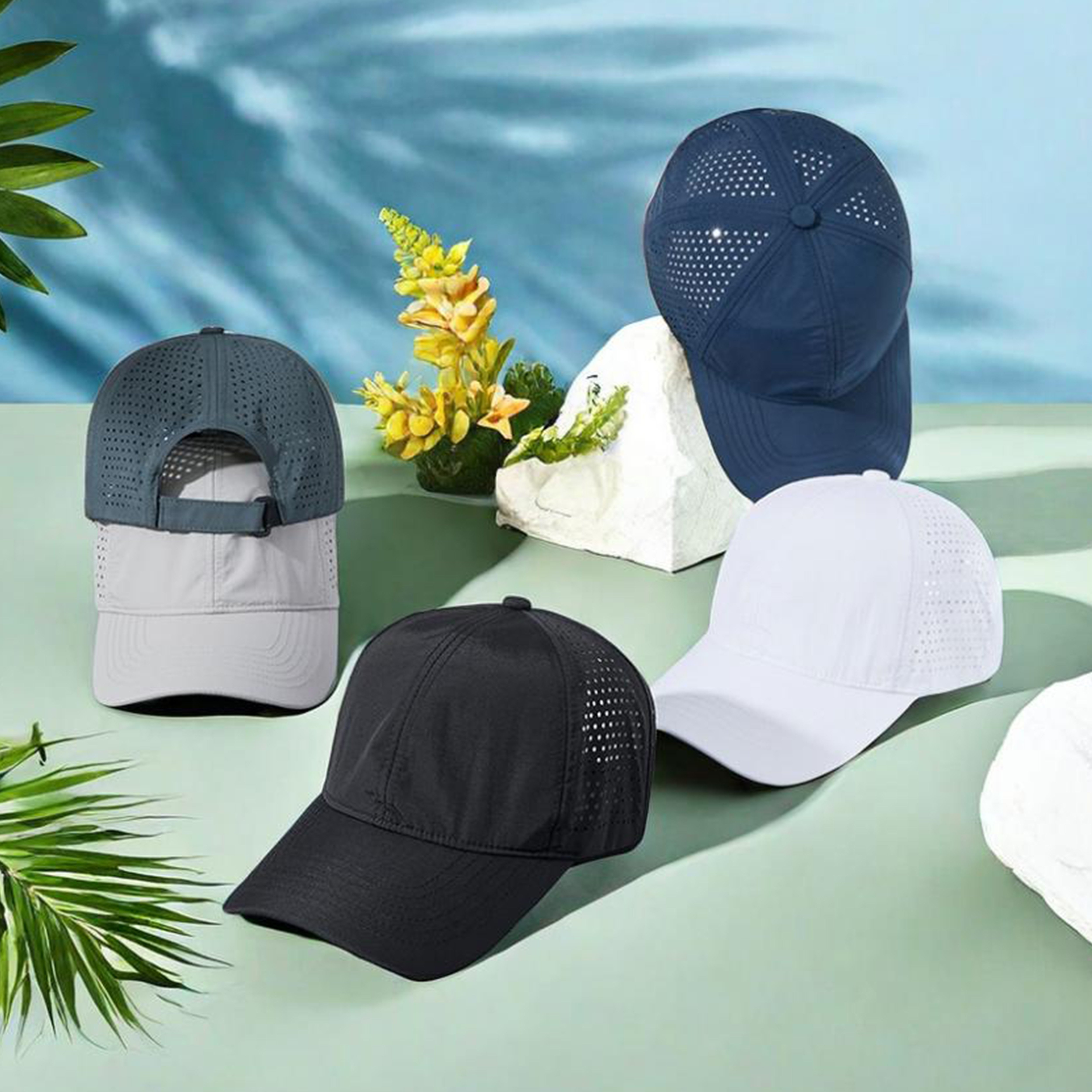 sports breathable comfortable baseball cap Hot selling golf half net high-quality hardtop baseball cap
