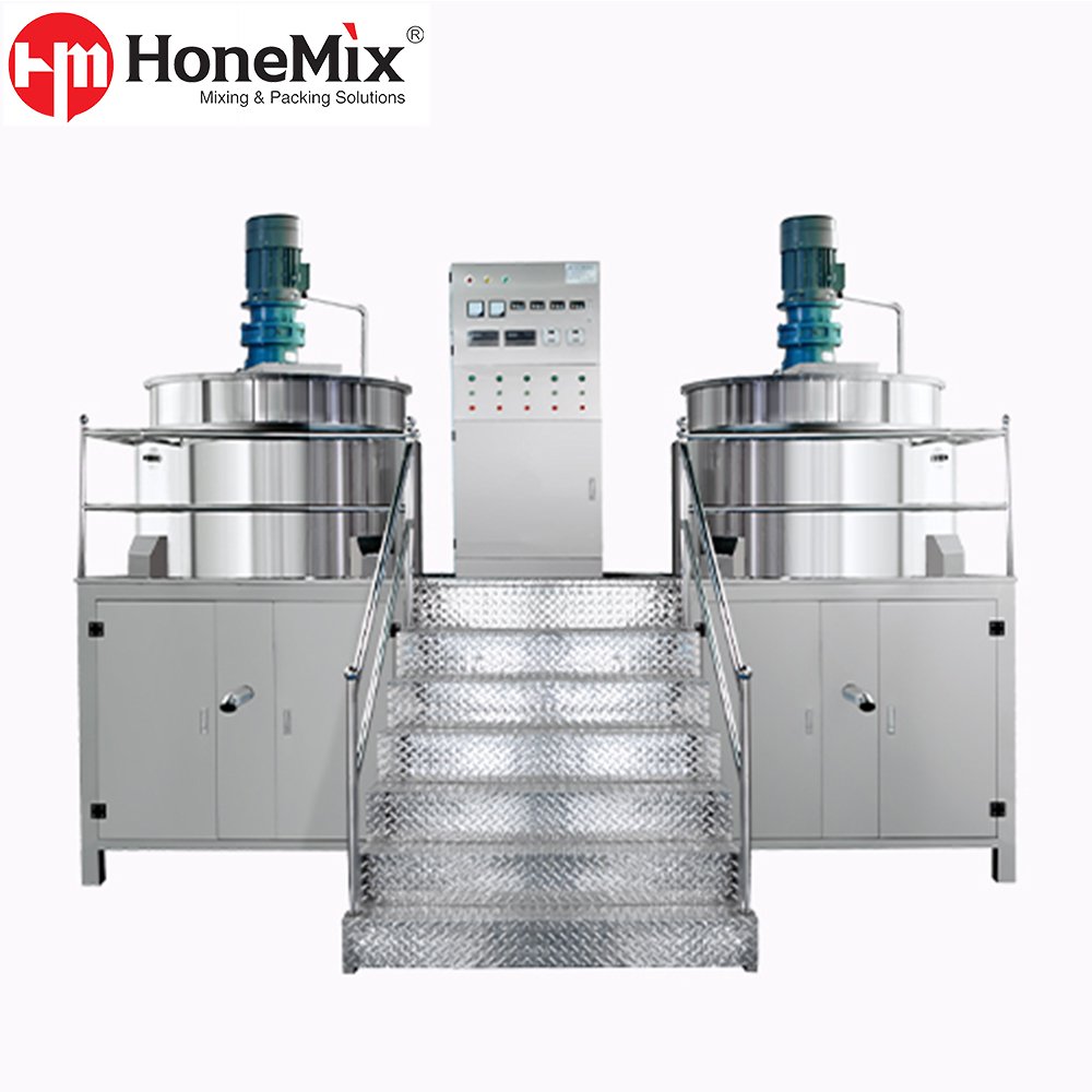500L 1000L 2000L 3000L Hot Sale Hand Liquid Soap Making Machine Detergent Agitator Shampoo Lotion Mixing Homogenizer Mixer Tank