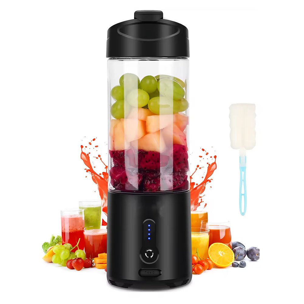 Electric Mini Bottle Blender Home Usb 6 Blades Fruit Juicer Cup Machine Rechargeable Camping Portable Blenders