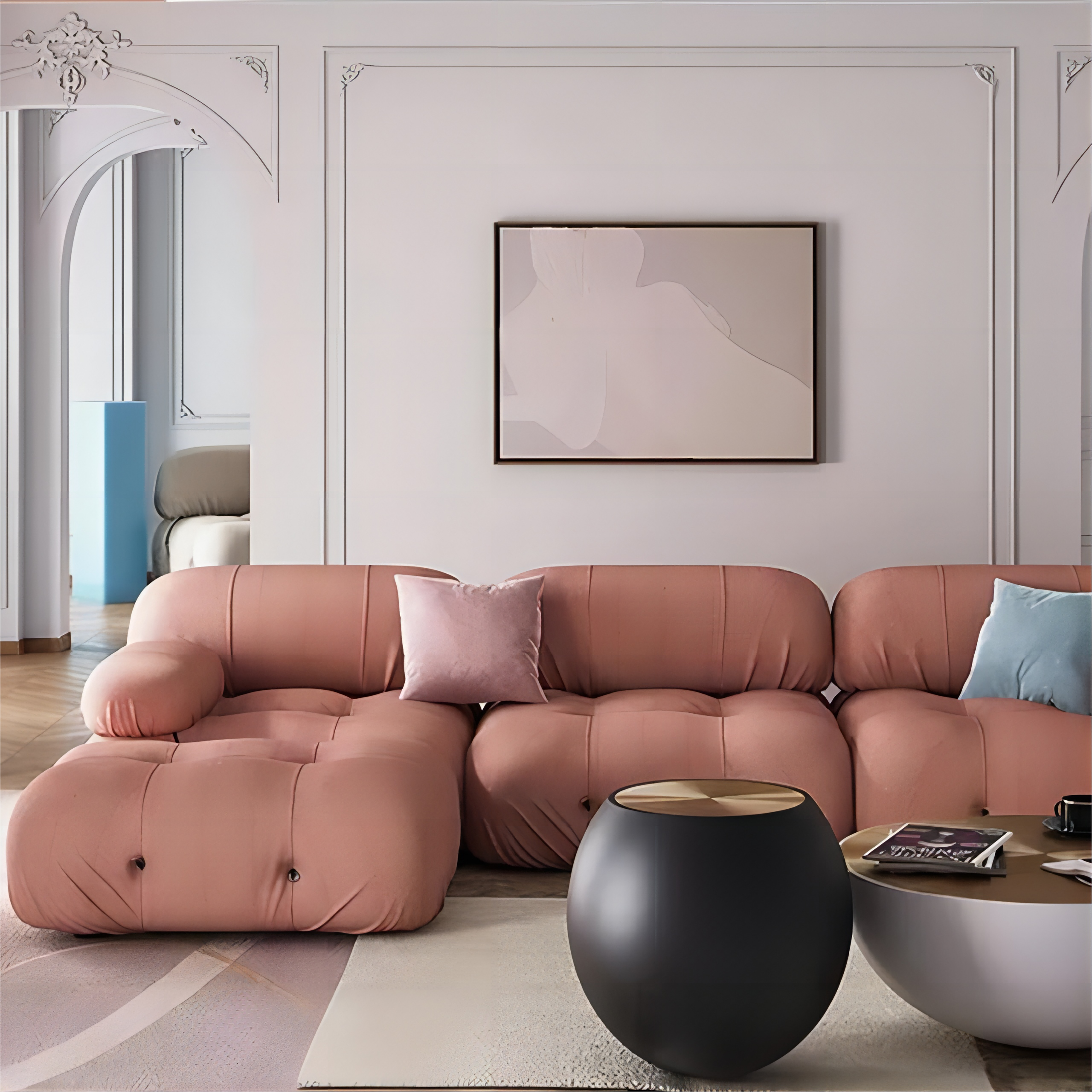 Marenco Button Machine Make Sofa Mario Bellini Modular Sofa