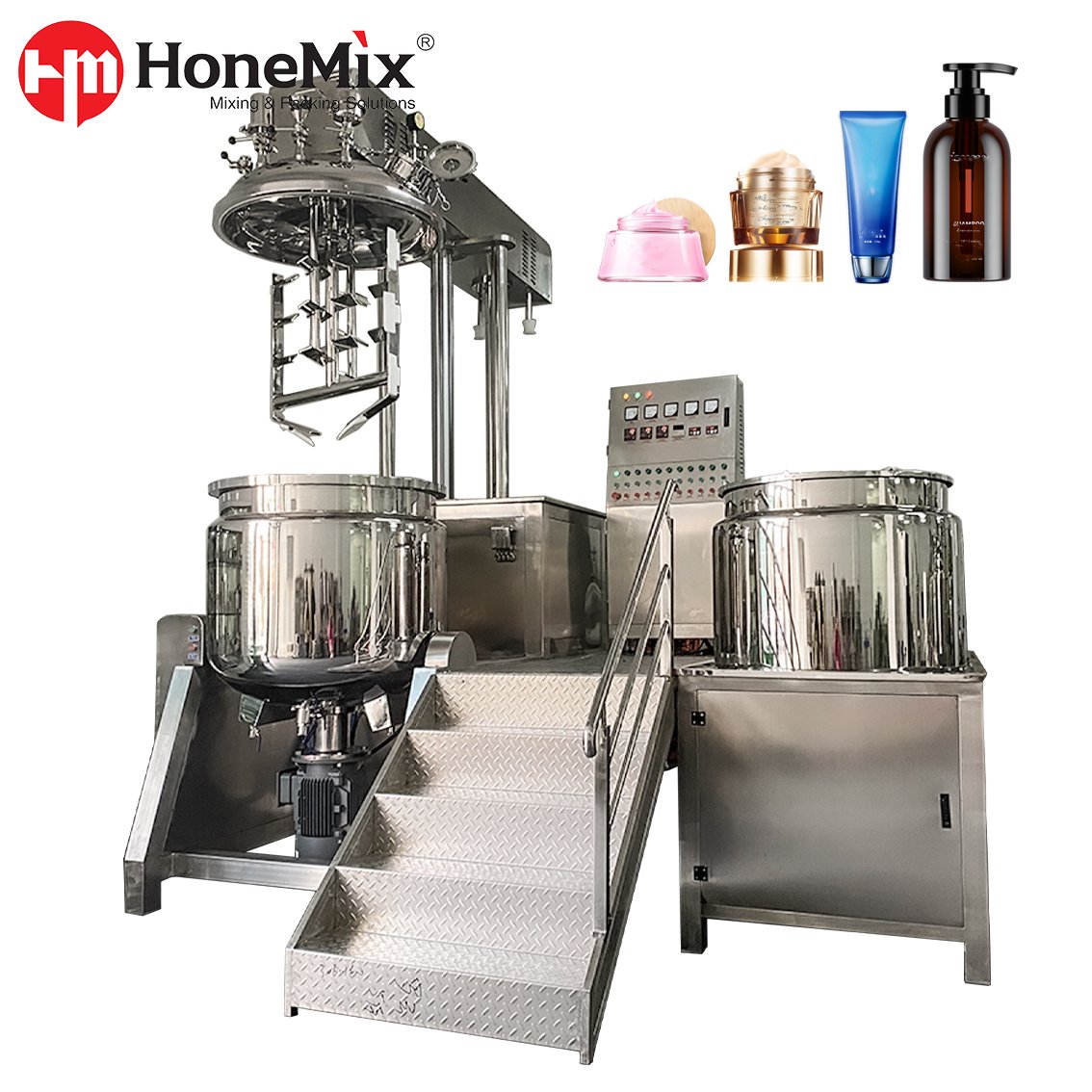 moisturizer and body cream making machine vacuum mixer homogenizer 500 l 400l hair shampoo making machine