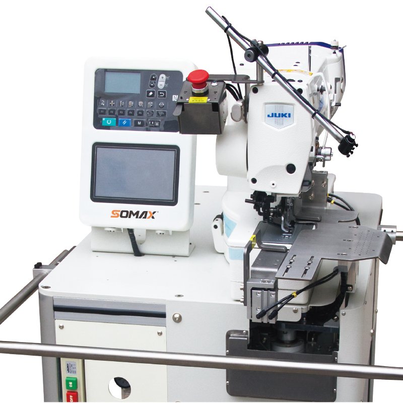 Intelligent Somax SM-05BH 90 rotating computerized Polo shirts button holing straight eyelets stitching industrial sew machine