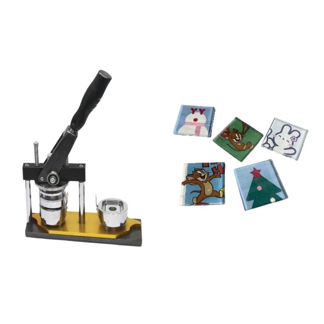 Photo Magnet Making Machine 35Mm 50Mm Manual Square Pin Badge Maker Machine Button Badge Machine