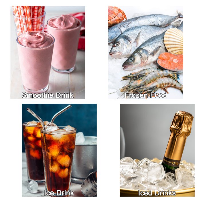 Ice Cube Maker Machine Commercial 80kg Automatic Countertop Block Ice Making Machines For Business Home Food Shop