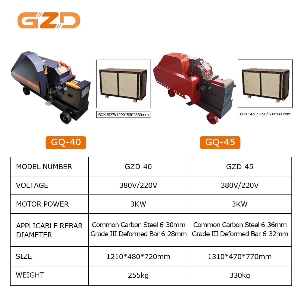 GQ45 18mm 20mm Rebar Cutter Steel Bar Cutter Cutting Machine