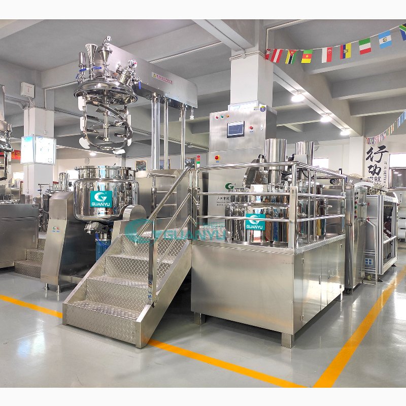 Cosmetic Cream Manufacture Equipment 200l Vacuum Homogenizer Emulsifier Mixing Machinery Body Lotion Vacuum Homogenizing Mixer