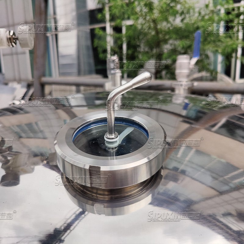 SPX 300 Liter SUS.316 Mixing Tank for Cosmetic Perfume Liquid Mixer with Agitator Rector Cosmetic Making Machine with Wheels