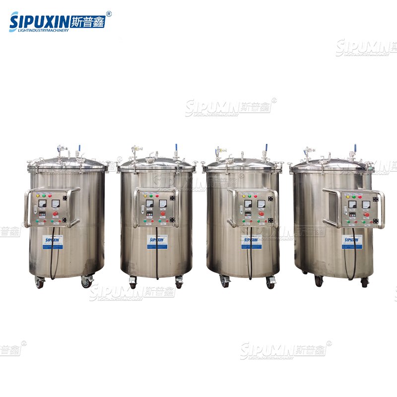 SPX 300 Liter SUS.316 Mixing Tank for Cosmetic Perfume Liquid Mixer with Agitator Rector Cosmetic Making Machine with Wheels