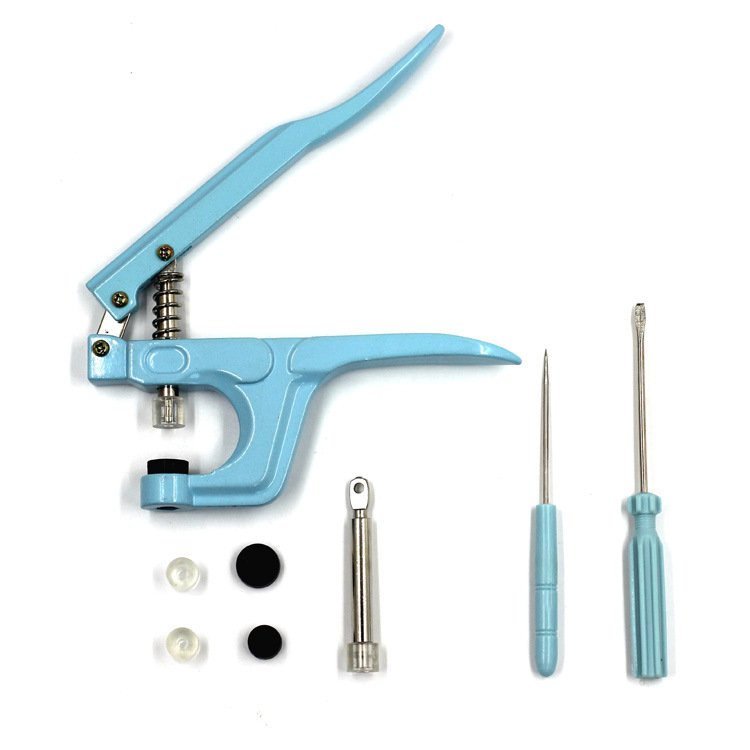 DIY 16-Color Button Press Machine Four-Button Installation Tool Box with Hidden Button Hand Pliers Set for Apparel