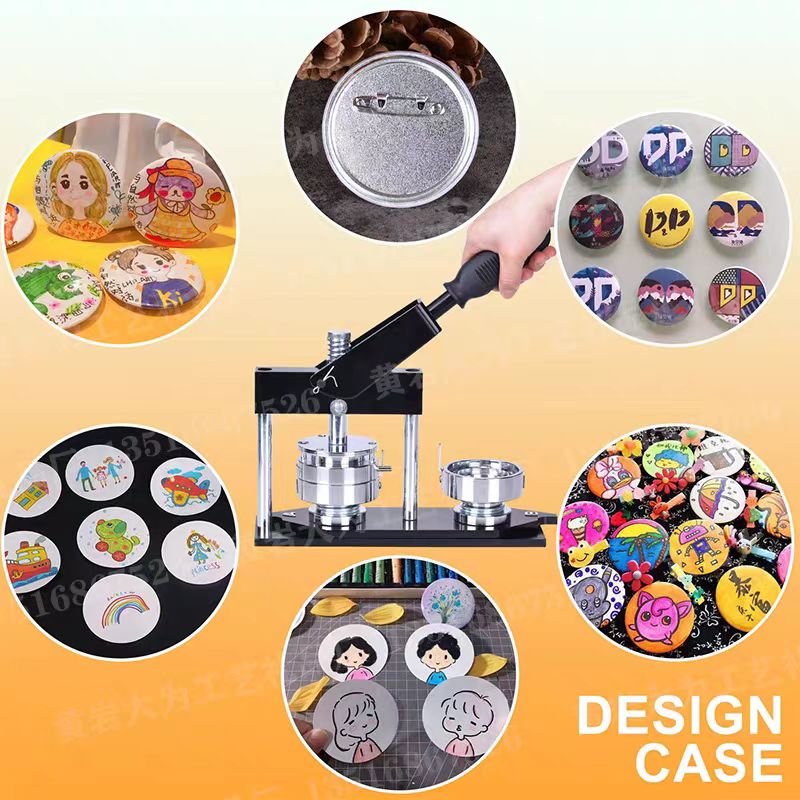 new coaster making machine personality circular badge manual press diy equipment blank consumables customization