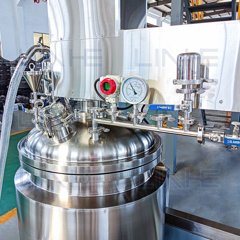 Cosmetics Facial Body Cream Ointment Vacuum Emulsifier Mixer with Water Oil Phase Steam Heat Homogenizer mixing machine