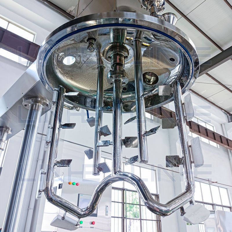 Cosmetics Facial Body Cream Ointment Vacuum Emulsifier Mixer with Water Oil Phase Steam Heat Homogenizer mixing machine