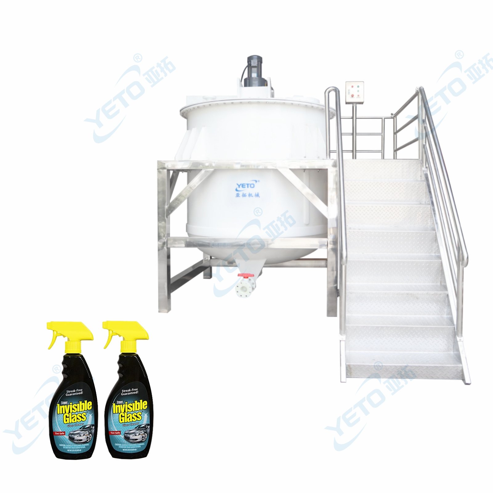 Factory anti-corrosive PP mixing tank polypropylene material chemical cleaner production machine strong acid mixing pot