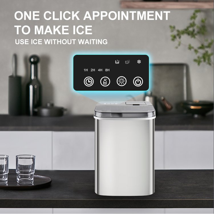 Factory Counter Top Ice Maker Machine With Self-Cleaning 26Lbs/24H Automatic Ice Maker
