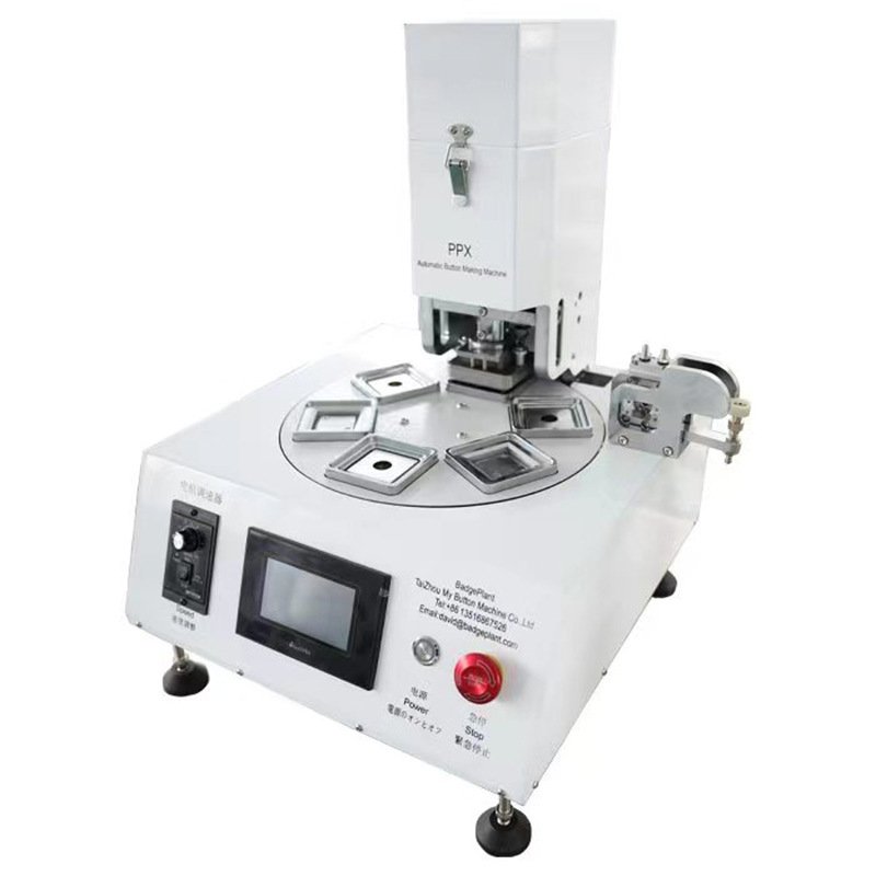 6 in 1 Semi-Automatic Fridge Magnet Maker Machine 50*50mm Pneumatic Pin Badge machine