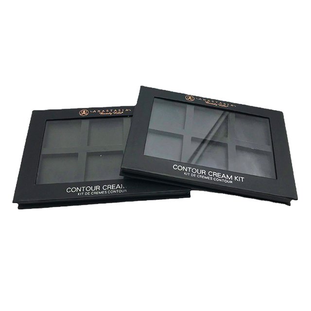 Square Sunroof Cover with Printed Magnetic Button 12-Color Embossed Eye Shadow Box Square Shadow Tray