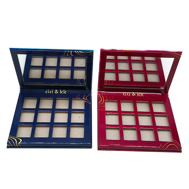 Square Sunroof Cover with Printed Magnetic Button 12-Color Embossed Eye Shadow Box Square Shadow Tray