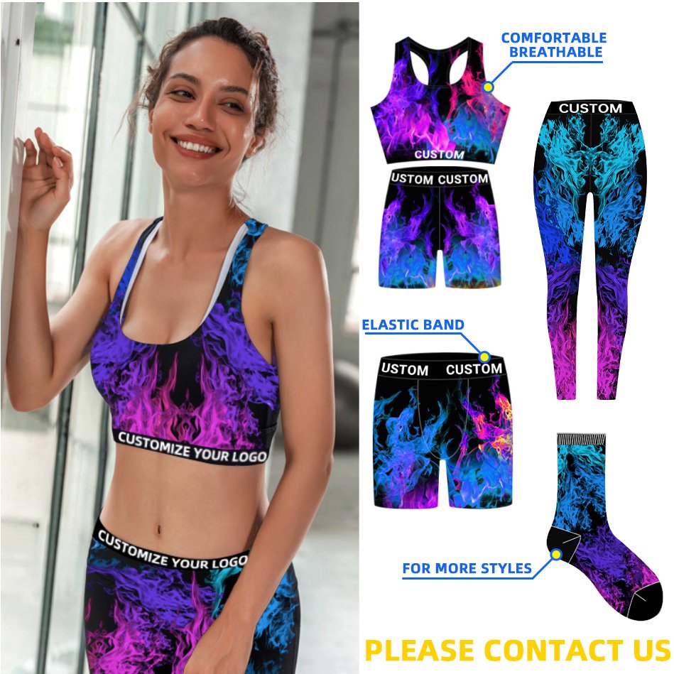 New Design Custom Logo Plus Size Sexy Teen Ladies Bra Set Online Panty Underwear Seamless Sports Bras & Brief Sets For Women