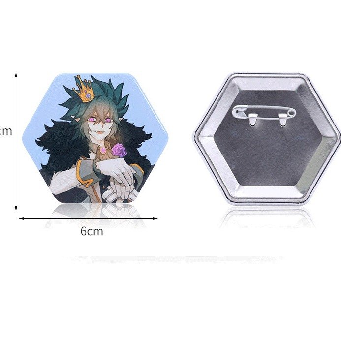 66*58MM Hexagon Shape Button Maker Kit Badge Making Machine+Paper Cutter+100pcs Badge Buttons