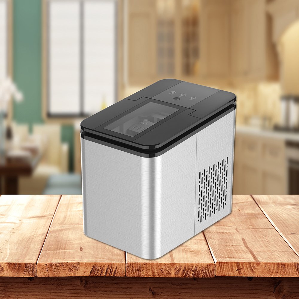 AQUART OEM Popular 27lbs Mini Countertop Size Home Use Ice Cube Machine Pellet Ice Making Machine Kitchen Bar
