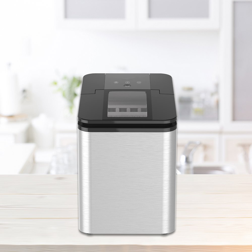 AQUART OEM Popular 27lbs Mini Countertop Size Home Use Ice Cube Machine Pellet Ice Making Machine Kitchen Bar
