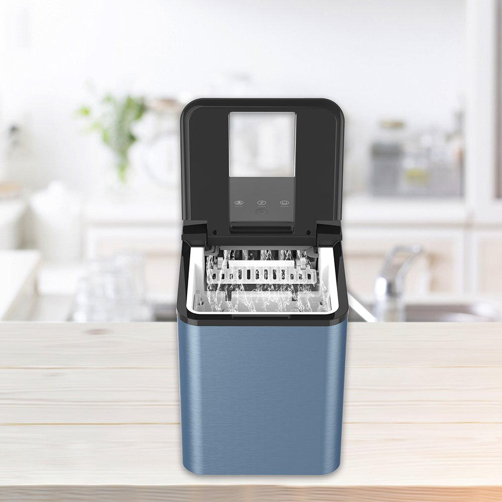 AQUART OEM Popular 27lbs Mini Countertop Size Home Use Ice Cube Machine Pellet Ice Making Machine Kitchen Bar