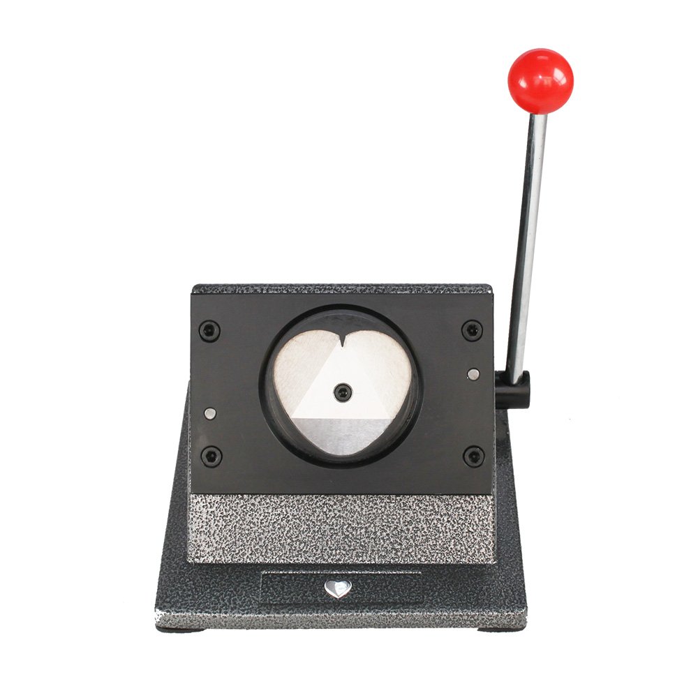 HOT SALE Heart Shape Button Maker Kit Badge Making Machine + Heart Paper Cutter +1000pcs Heart Pin Button Badge Supplies