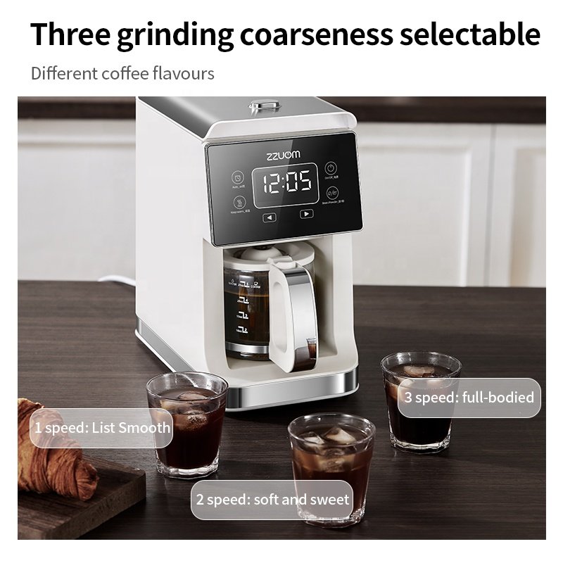 All in one: Grind/Brew/Keep warm/Preset automatic Americano Drip Coffee Machine