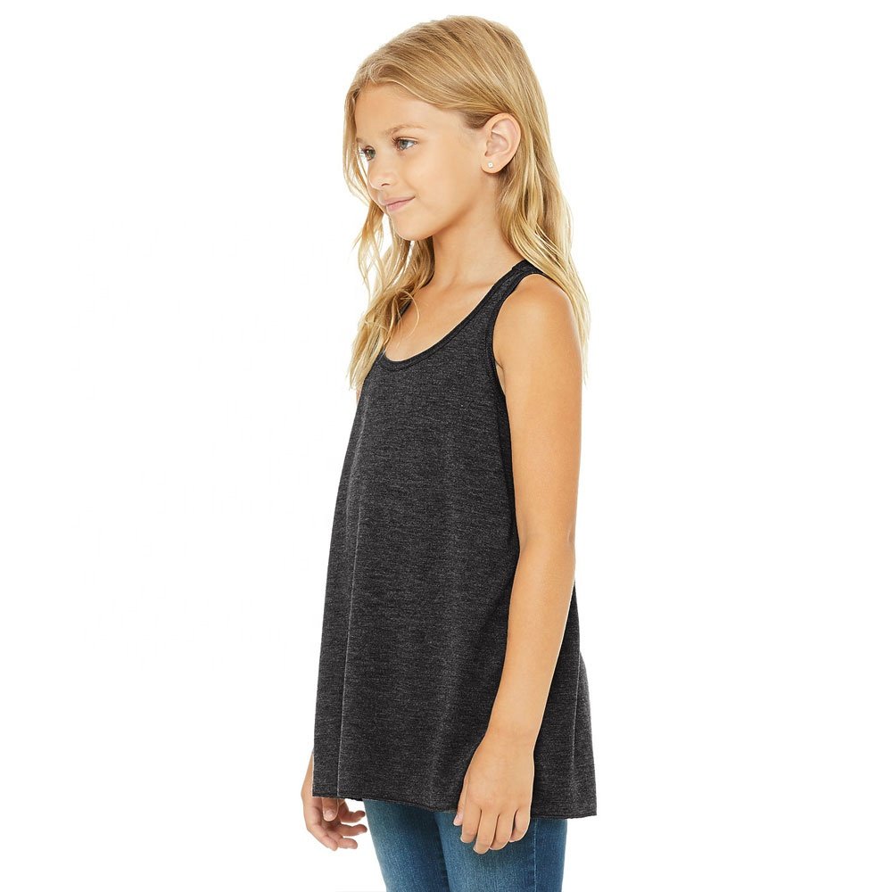 Bella Canvas 8800Y Black YOUTH FLOWY RACERBACK TANK soft poly-viscose blend breathable New arrivals Youth summer tank