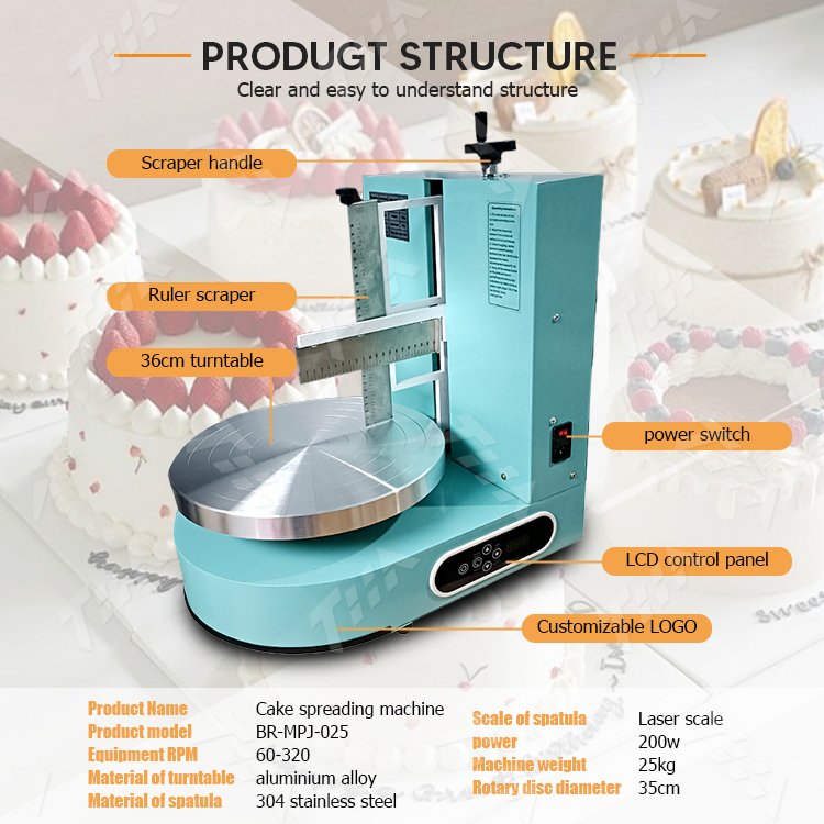 commercial automatic cake plastering cream coating filling frosting making spreading machine cake icing decorating machine
