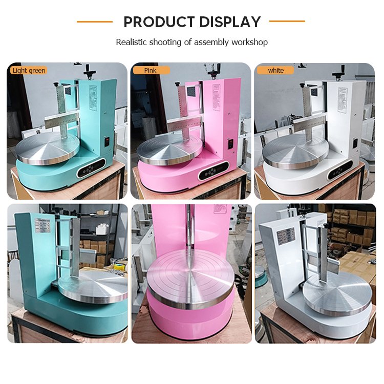 commercial automatic cake plastering cream coating filling frosting making spreading machine cake icing decorating machine