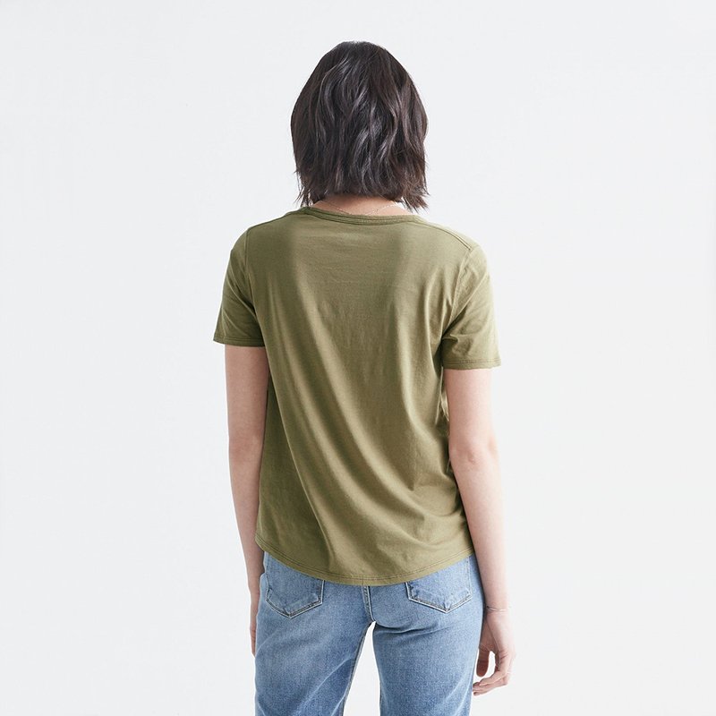 Custom Women's Semi-deep V neck Bamboo Tee V-Neck in soft smooth bamboo jersey fabric for light weight bamboo viscose loungewear