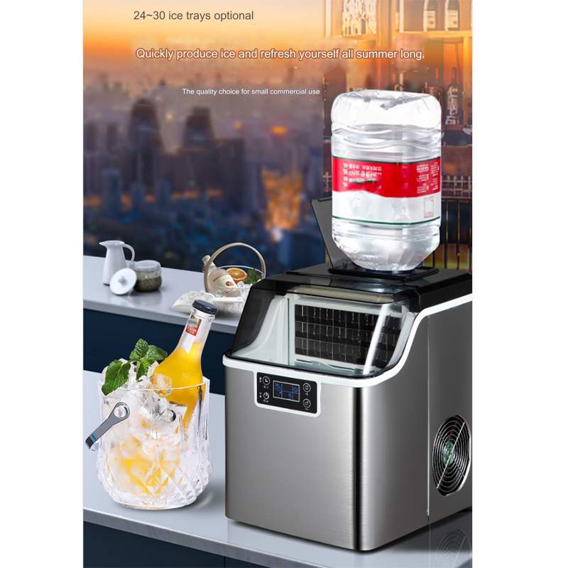New Design Home Ice Maker Machine 35kg Commercial Automatic Smart Ice Making Machine Small Mini Portable Ice Cube Maker Machine