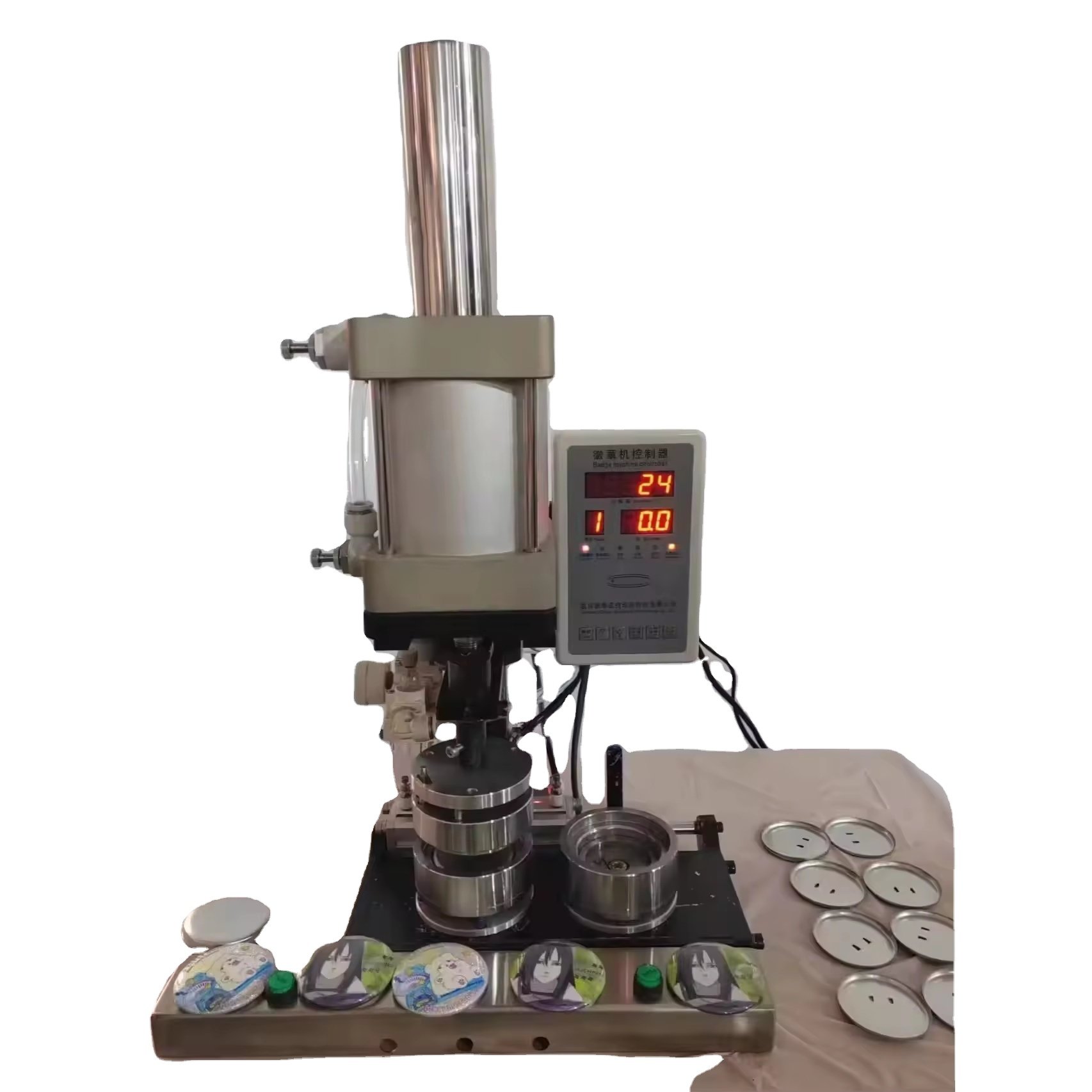 Pneumatic Badge Button Making Machine Semi-Automatic Button Maker
