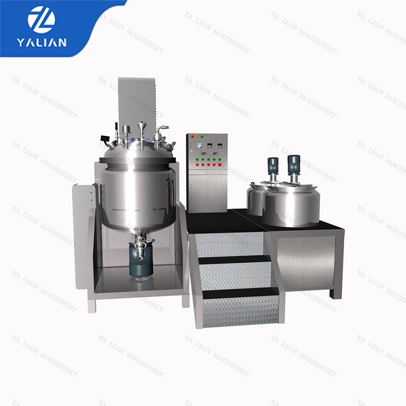1000l 1t cosmetics bath body cream product fixed emulsifier high speed homogenizer vacuum emulsifying mixer