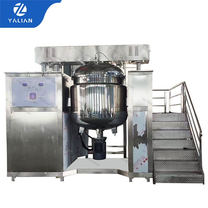 1000l 1t cosmetics bath body cream product fixed emulsifier high speed homogenizer vacuum emulsifying mixer