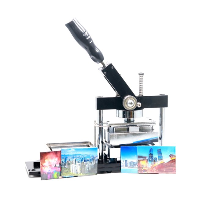 low cost Rectangular Shape Button Badge Making Machine for sale