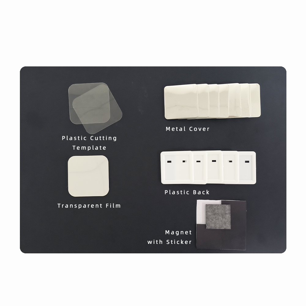 wholesale Hot Sale Easy Badge Custom Machine ABS Plastic 55mm Square Metal Badges Customizable Small Badge Machine