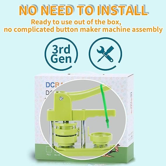 DIY Pin Badge Button Maker Badge Punch Press with Free 100pcs Button Parts&Pictures&Circle