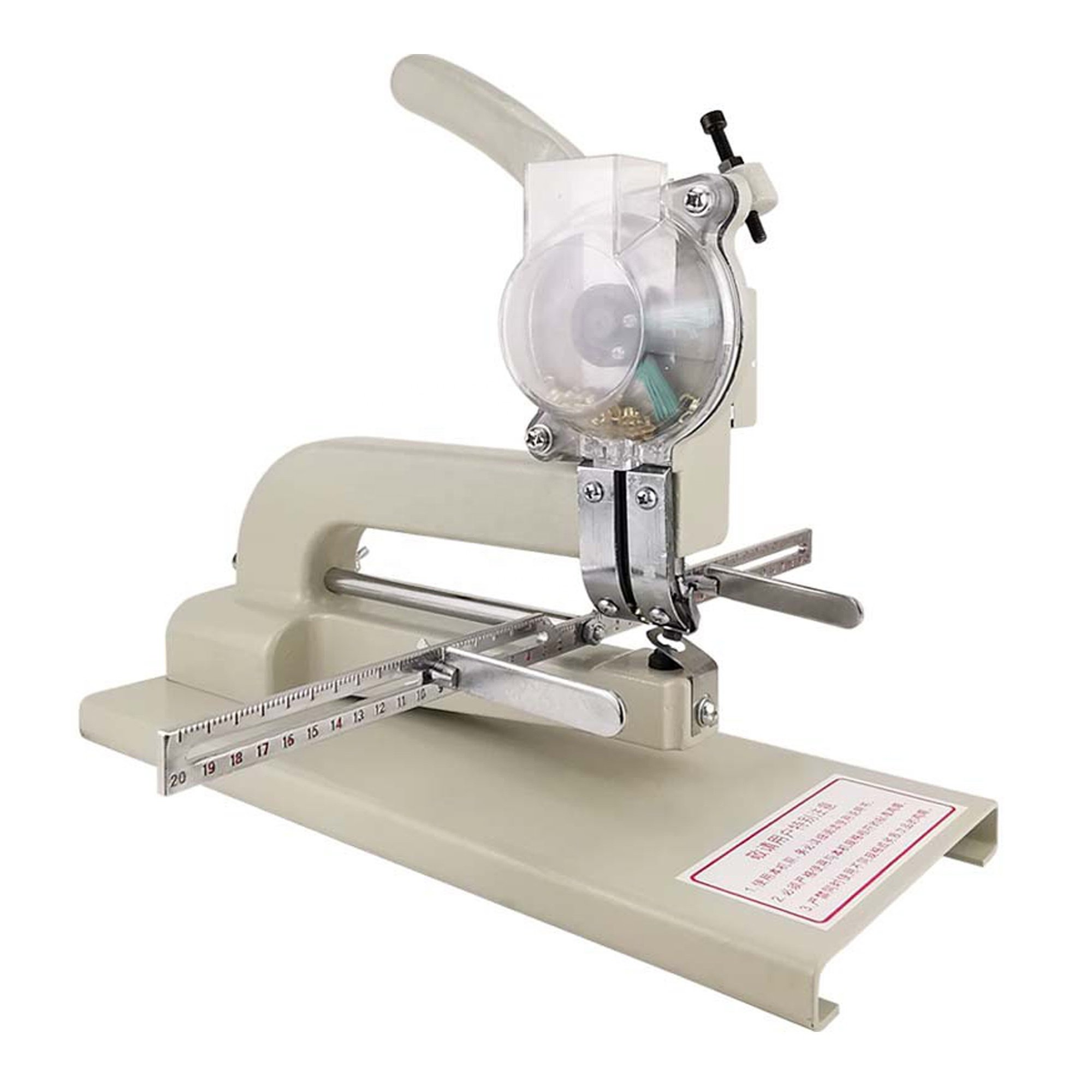 Double head eyelet grommet punch machine for paper bags