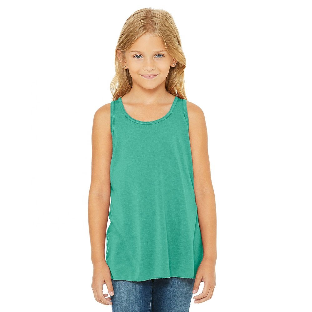 Wholesale Girls YOUTH FLOWY RACERBACK TANK Relaxed bottom hem youth girls breathable tank top