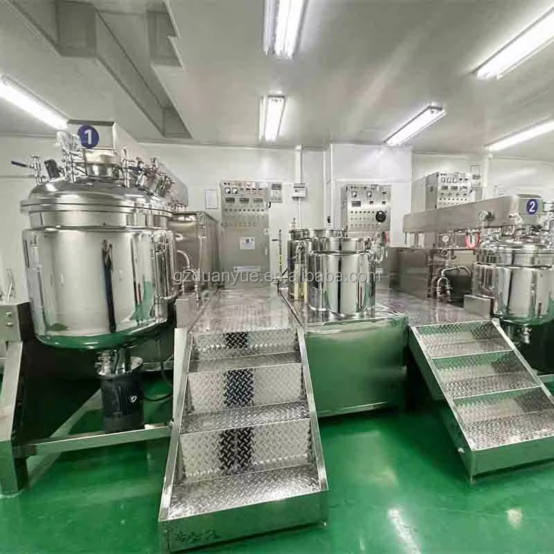 200L Skin Care Cream Making Machine Vacuum Homogenizer Reactor Lotion Emulsifying Homogenizer Mixer