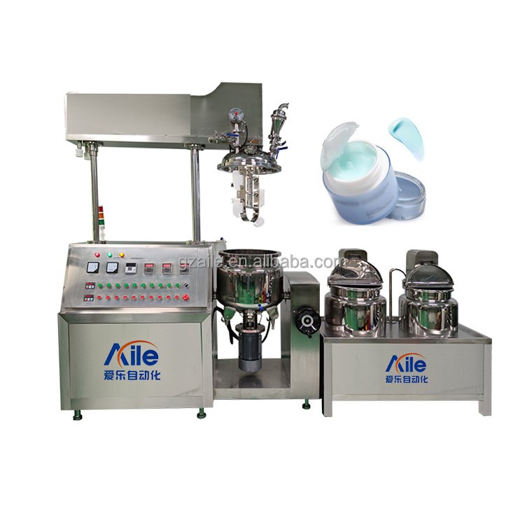 Aile cosmetic making machine gel vacuum homogenizer face cream emulsifier mixer machine vacuum mixer