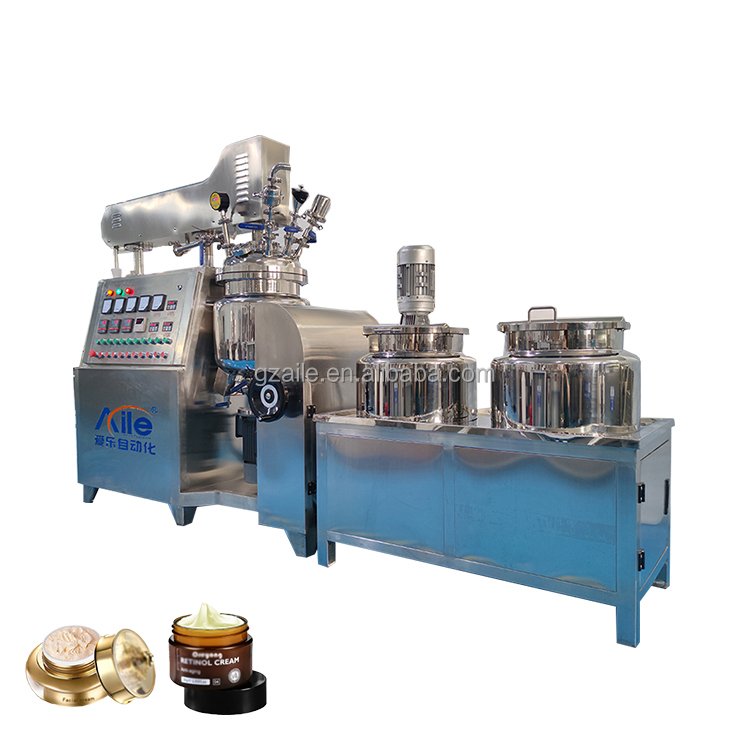 Aile cosmetic making machine gel vacuum homogenizer face cream emulsifier mixer machine vacuum mixer