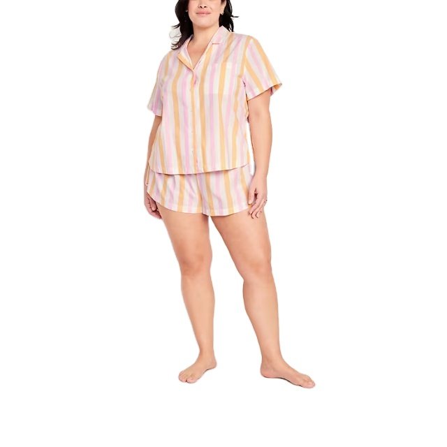 wholesale OEM new arrival comfortable plus size custom logo stripe shirt women's clothing sleepwear supplier from Bangladesh