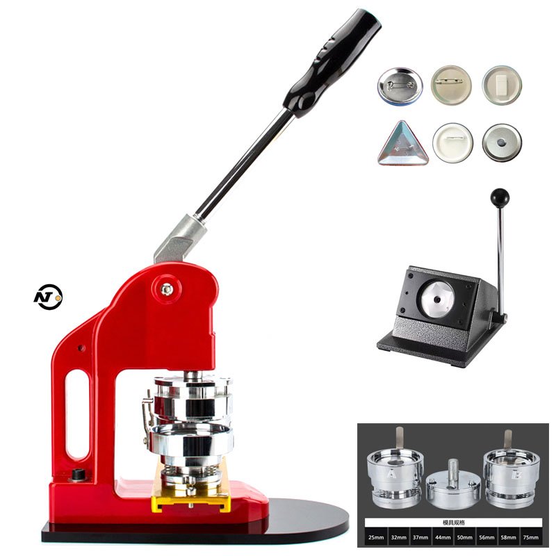 Button Making Machine Manual DIY Personalized Mirror Bottle Opener Metal Pin Badge Making Machine