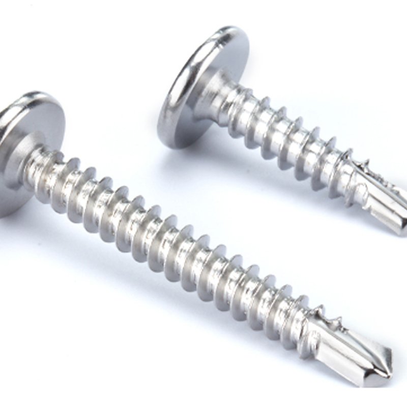 410 stainless steel self-tapping dovetail cross large flat head with Washer self-drilling tail self-drilling iron color steel
